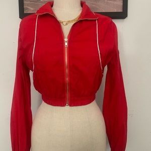 2 piece red jumpsuit